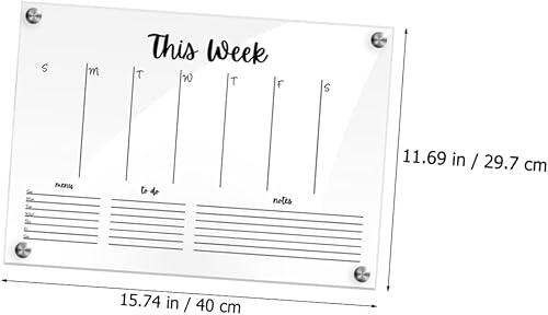 Miniatura 4 de Operitacx 3 juegos de escritorio con pizarra blanca negra para escribir para la marca de pared moderno familia comida clara y mes notas secas