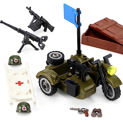 Feleph WW2 Waffen-Set Militär Spielzeug-Kit für Soldatenfiguren Modell-Pack Armeeausrüstung Ausrüstungsstücke kompatibel mit den großen Marken
