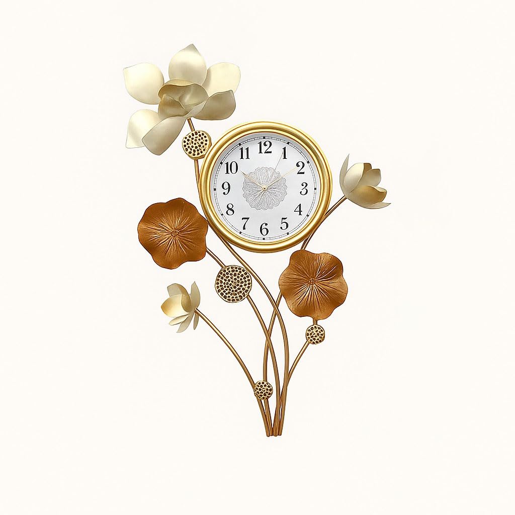 Mokshith Wall Clock for Living Room Decor, Decorative Wall Clocks for Bedroom Kitchen Home Office,Modern Wall Clock Battery Operated, Large Silent Wall Clock Non Ticking, Analog Display (MO-07)