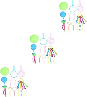 NOLITOY 3 Sets 17pcs Bubble Blowing Toy Childrens Gifts Bubble Toy Wisking Tool Electric Bubble Blowing Wand Large Bubble Wand Bubbles Party Supplies Blowing Bubble Set Bubble Stick Horns