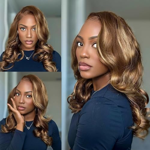 Douyin Honey Blonde Bob Wig Human Hair 16 Inch 13x4