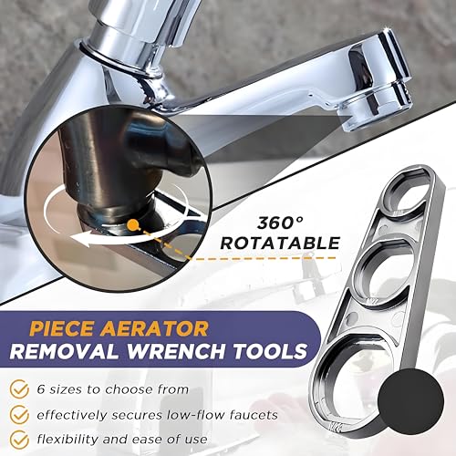 Wasserhahn Sieb Schlüssel,Strahlregler Schlüssel verchromt,M16/M18/M20/M22/M24/M28 Gemischter Sieb Wasserhahn Schlüssel,Wasserhahn-Belüfter-Entfernungswerkzeug,wasserhahn entkalker aufsatz Metall