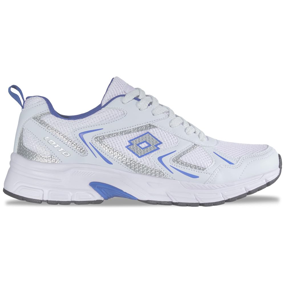 Lotto Kitaura Unisex, Scarpe da Ginnastica Adulto, Bianco/Blu, 41 EU