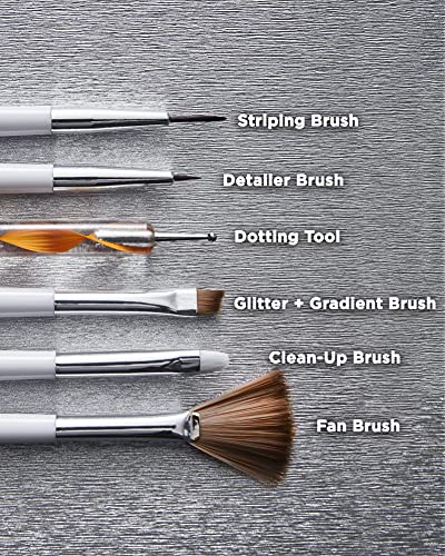 Sally Hansen Nail Salon Pro Brush Kit, 1 Pack, Nail Art Brush Kit, Nail Tools #TOP3
