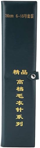 Miniatura 4 de Taidda Juego de agujas de tejer de doble punta, juego de 44 agujas de tejer rectas de 9.8 in14.2 in, multitamaño, agujas de tejer largas de acero