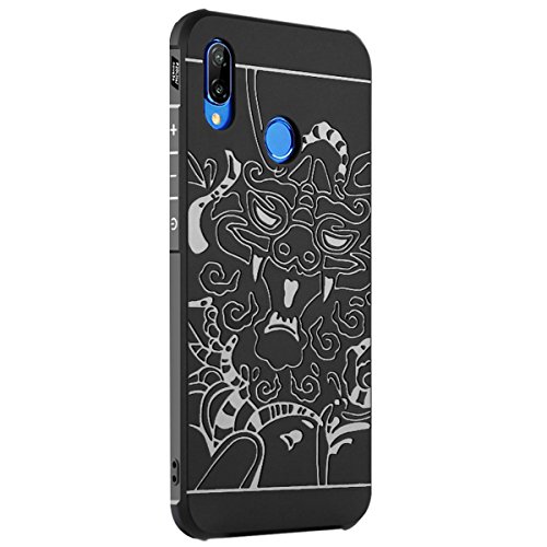 Tianqin Huawei P20 Lite/Nova 3E Funda, TPU Suave Cubierta del Huawei P20 Lite/Nova 3E Choque Thin Impedir la Caída Prevent Rascarse Adecuado para Huawei P20 Lite/Nova 3E Caso - Negro