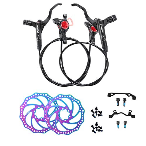 Teyssor Hydraulic Disc Brakes, Bicycle Front 750Mm And Rear 1350Mm Hydraulic Disc Brake Kit Aluminum Alloy Levers With Caliper Fit For Mtb Road Bike #TOP21