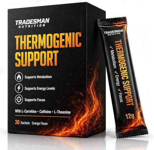 ixarco Tradesman Nutrition Shred Thermogenic Support Boosts Energy Levels & Enhances Focus with Acetyl L-Carnitine L-Theanine and Ornithine Orange Flavor 30 Sachets(1)