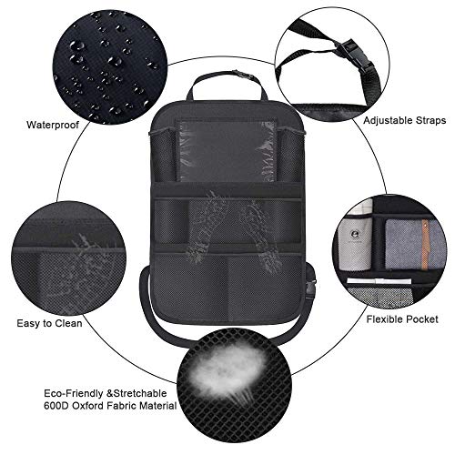 Auto Organizer Für Kinder - 2 Stück Rücksitz-Taschen Mit Tablet-Fach