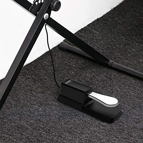 Enjoypro Sustain Pedal For Yamaha Keyboard, Piano Keyboard Pedal With Polarity Switch For Casio, Midi, Roland Electronic Keyboards And Digital Pianos, 1/4 Inch Jack #TOP1
