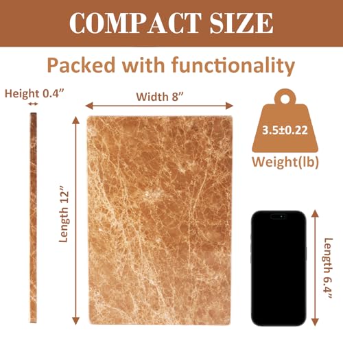 Tabla de cortar de mármol natural 12 x 8 pulgadas miniatura 2