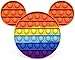 Amazzonia Pop it Topolino Antistress Fidget Toy Push Giocattolo Arcobaleno Giochi Autismo (19 Cm)