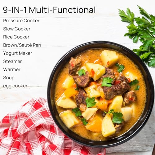 prepAmeal 9-in-1 Electric Pressure Cooker 6QT Multi-Functional Programmable Non-Stick Pot の商品画像 2