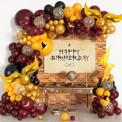 Ouddy Life 172pcs Magical Wizard School Balloons Garland Arch Kit...