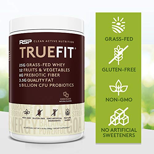 RSP TRUEFIT - Protein Powder Meal Replacement Shake, Grass-Fed, Organic Real Food, Probiotics, MCT Oil, Non-GMO, Gluten Free, No Artificial Sweeteners, 4 LB Vanilla - Thumbnail 2