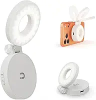 KraftGeek Luz magnética de selfie para iPhone, anel de luz portátil com bateria recarregável, luz de telefone de LED compacta para viagens, gravação de vídeo, vlogging