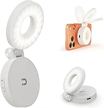 KraftGeek Magnetic Selfie Light for iPhone, Portable Phone Ring Light with Rechargeable Battery, Compact LED Phone Light f...