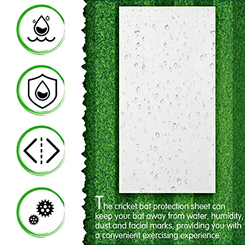 LEIFIDE 4 Pcs Cricket Bat Protection Sheet Cricket Bat Anti Scuff Sheet Tape Transparent and Clear Face Cover High Viscosity Fiberglass 14.96"x6.69"