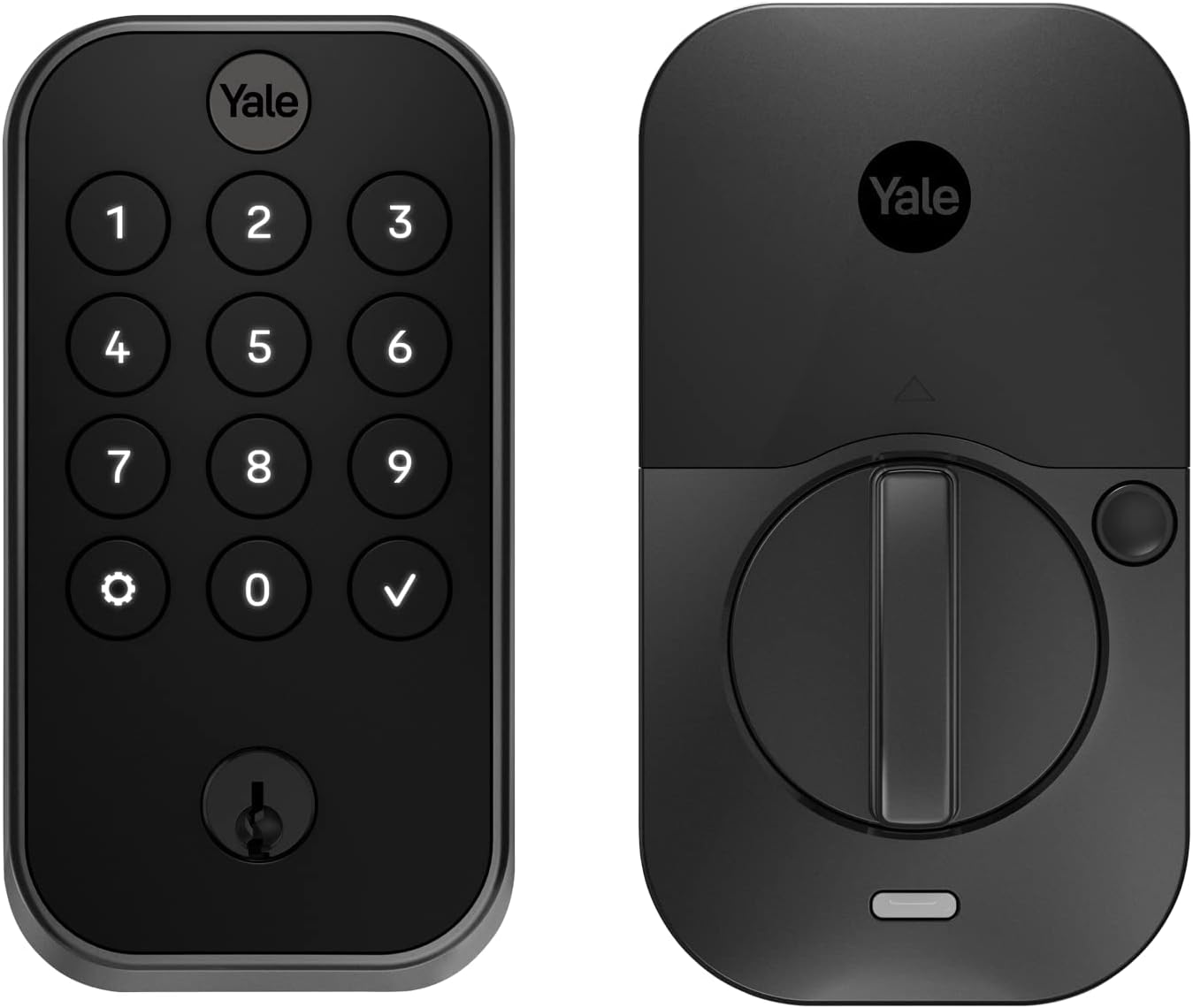 Yale Assure Lock 2 KeyFree Keypad with WiFi in Black Suede, Door