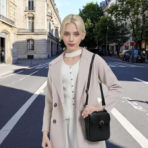 Urvashi Crossbody Leather Bag with RFID Protection, Crossbody Leather Bag Vintage Style for Women Travel, Work, Daily Use2