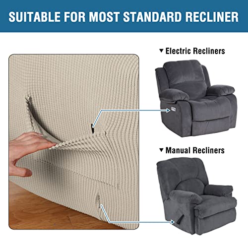 H.versailtex Super Stretch Recliner Cover Recliner Couch Covers Recliner Chair Cover Form Fitted Non Slip Reclining Slipcovers For Standard Large Recliner, Soft Thick (Island Fossi - 1 Pack) #TOP3