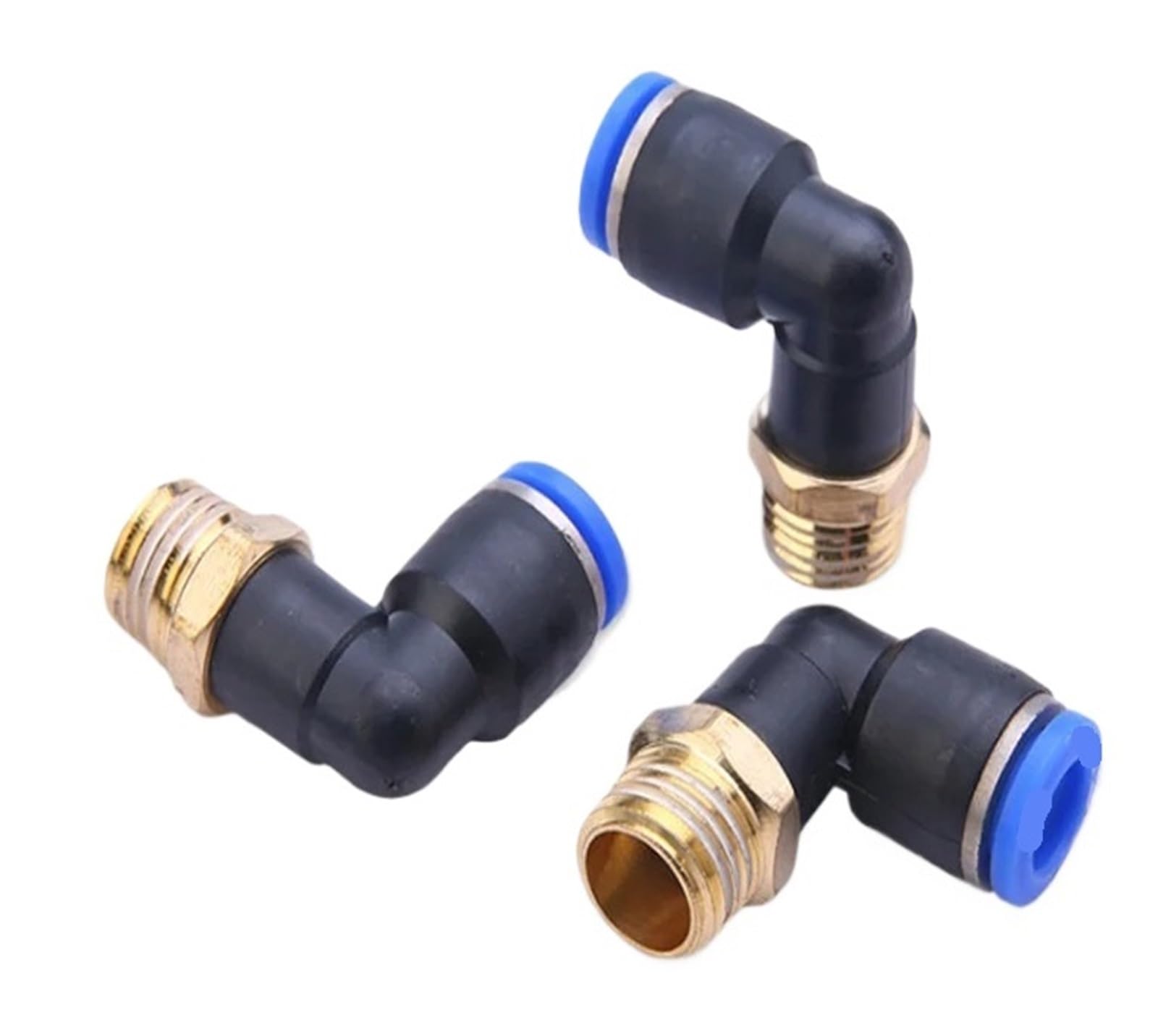 50 raccordi pneumatici PL6-02 PL8-02 PL6-01, connettori a innesto rapido da 1/8", 1/4", 3/8", filettatura maschio-4 6 8 10 12 mm tubo dell'aria (PL10-02)