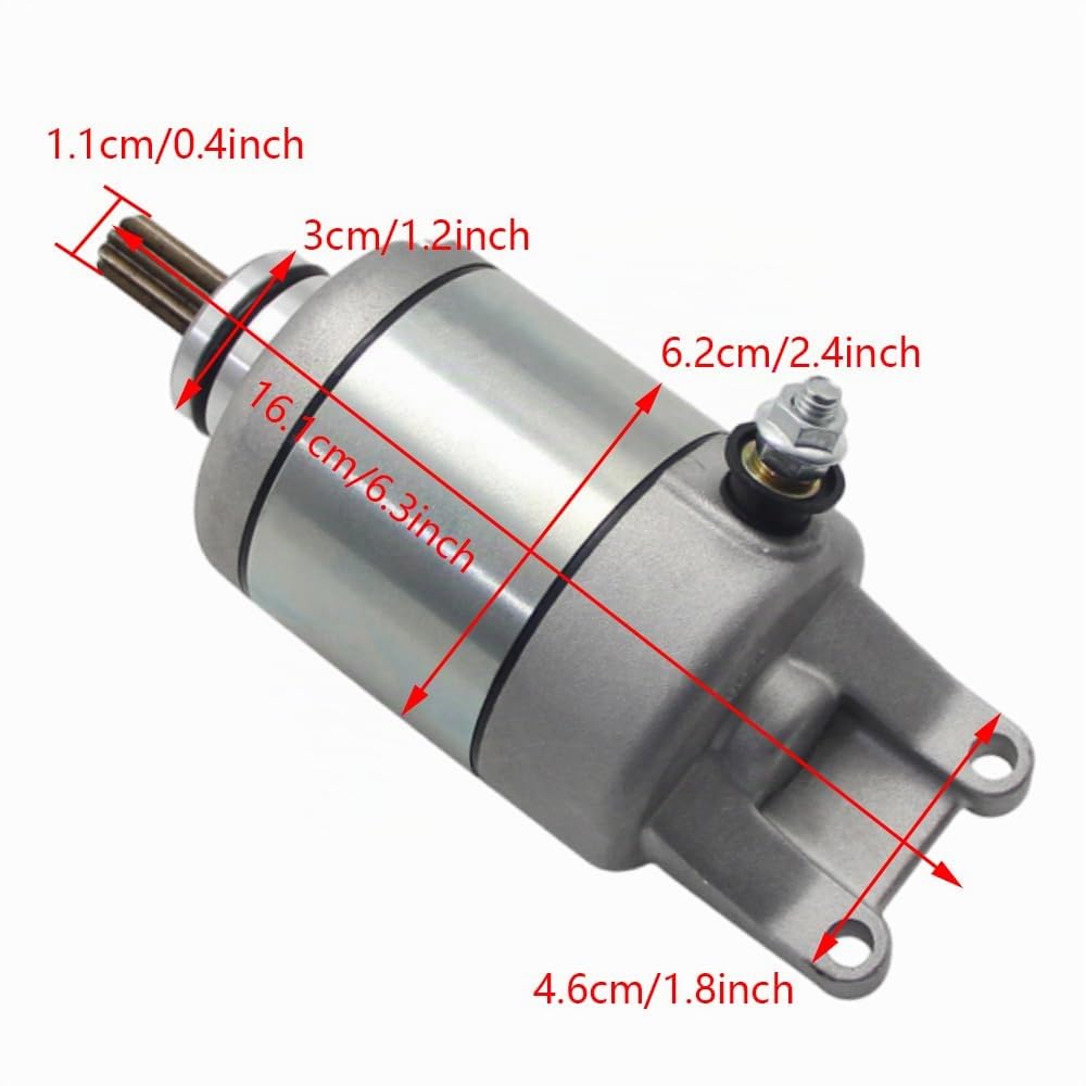 Repuesto de motor de arranque eléctrico, motor de arranque eléctrico de motocicleta, motor de arranque de motocicleta compatible con Honda XL125V Varadero 125, 31200-KGB-611