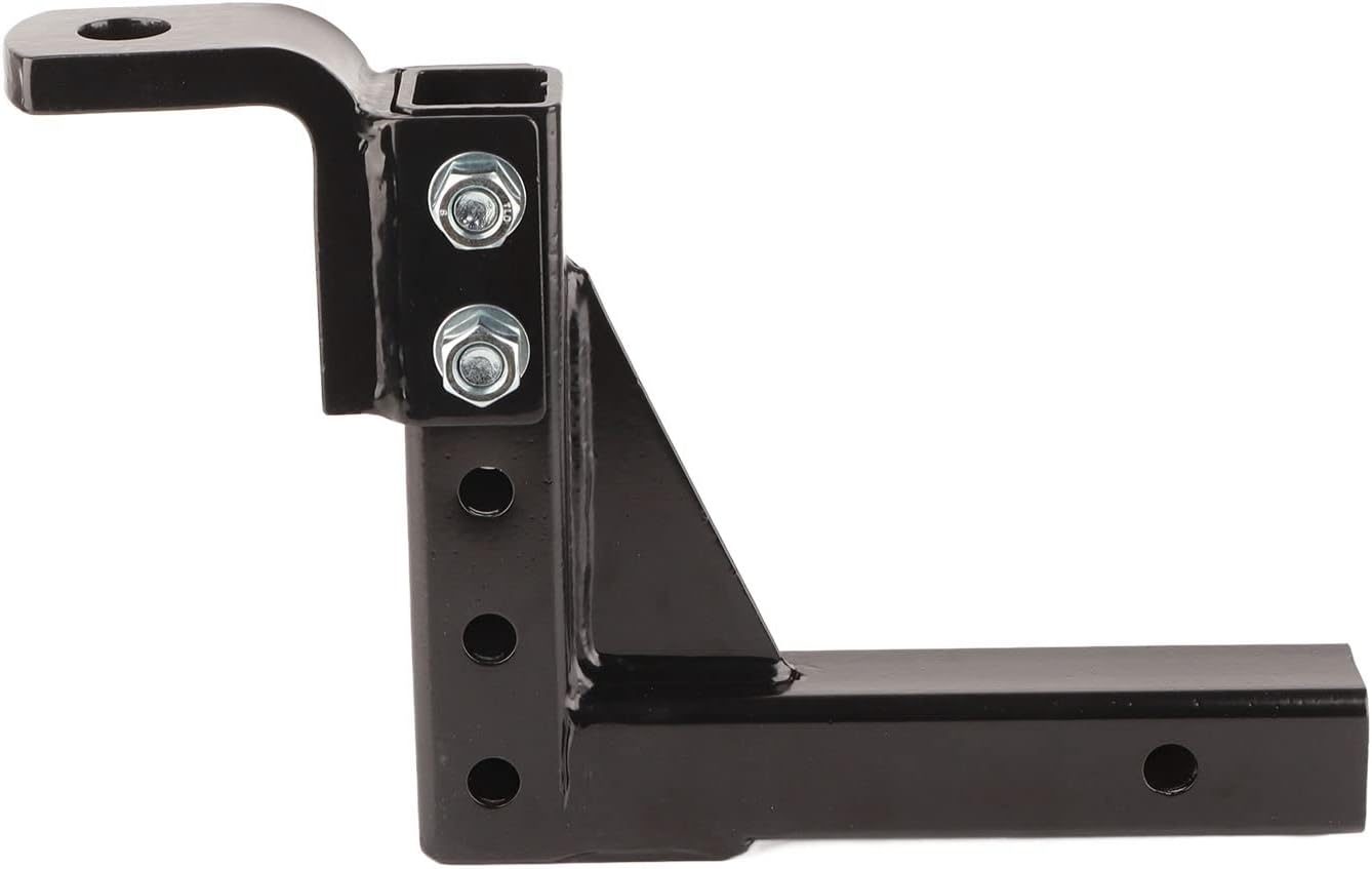 10in Drop Hitch Ball Mount 5000lbs Capacity Heavy Duty Adjustable for 2in Receiver RV Trailer Adjustable Raise Metal Towing Hitch Mount