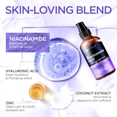 Image of Niacinamide Serum for Face 10% with Zinc 1% Vitamin B3 2 Oz