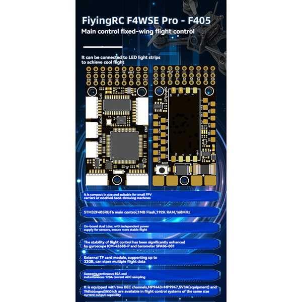 Fixed Wing kontroler lotu F4WSE Pro F405 FC do samolotów RC FPV analogowy/cyfrowy obsługa VTX AP//INAV firmware