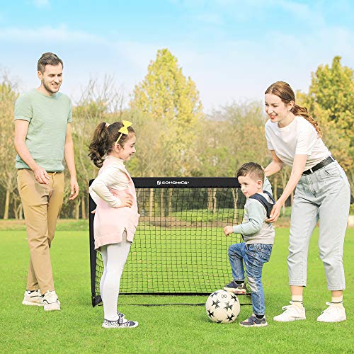 SONGMICS Kids Soccer Goals for Backyard, 4x3 ft Portable Soccer Nets Training Equipment, Toddler Soccer Goal with Carrying Bag, for Field, Black USZQ122B02 by SONGMICS - Image 5