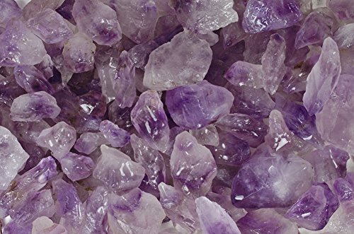 Fantasia Materials: 1 lb Amethyst Rough Stones from Brazil - Broken Amethyst Points and Pieces