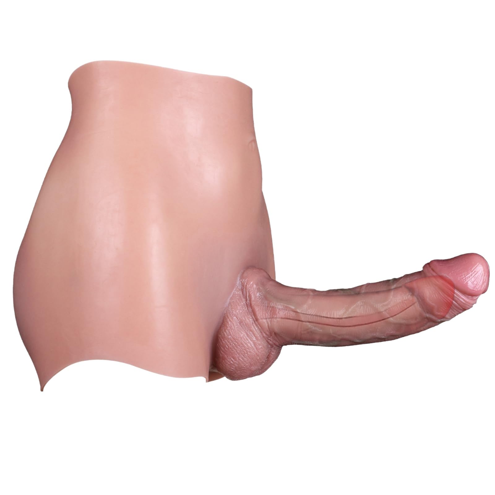 Cinturino dildo per uomo con 9,65 pollici di lunghezza, fascia regolabile in silicone morbido, estensione pene 3 pollici, cintura elastica 20,5in e gambe 18,9in, design realistico per rapporti gay