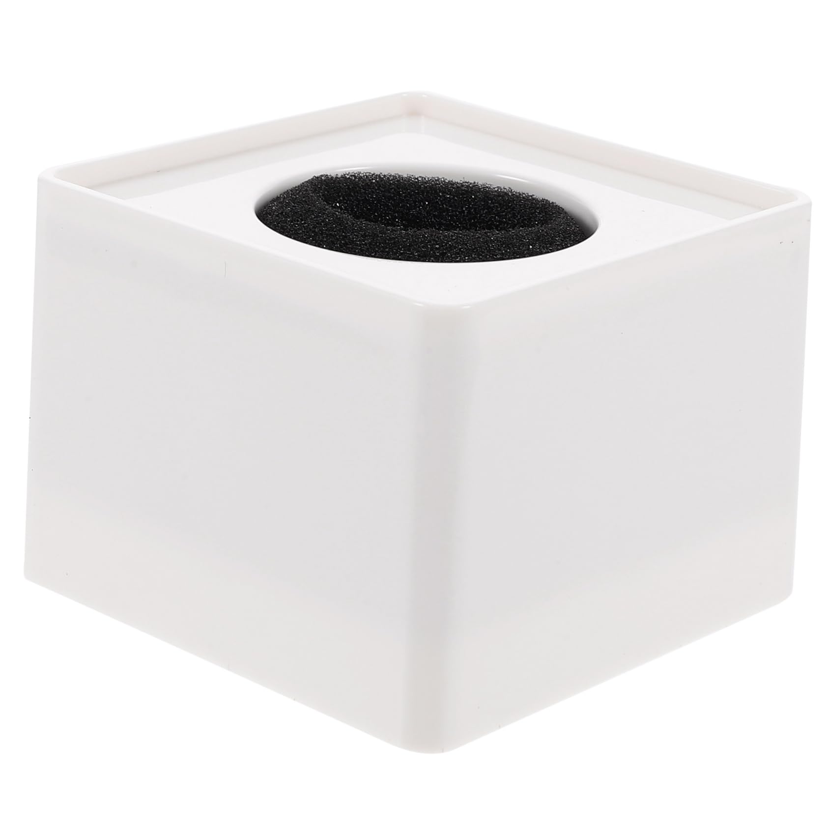 Mikinona Abs Microphone Station Logo Flag Square Cube for Interview White Portable Mic Logo Flag Station Suitable for Broadcasting and Reporting