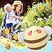 ARELUX Soft Bee Plush Cuddle Pillow Cute Bee Stuffed Animal Plush with Feeler Wing Toy Plushies Room Decor Easter Decorations Gifts for Women Kids Birthday 16inch