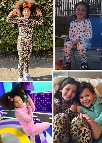 Image of STRETCH IS COMFORT Girls 2 Piece Hoodie Short Sleeve Long Sleeve Crew Neck Top and Leggings Set Kids Thermals Underwear Set