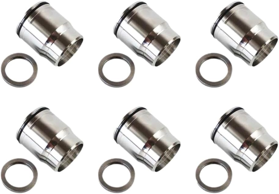 6PCS Fuel Injector Repair Sleeve Cup Tube Seal Kit 3686961 Replacement For 3686883 3687210 Compatible With ISX Single Cam Diesel Engine
