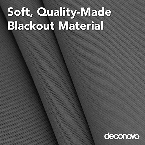 Deconovo Grey Valances For Windows, Blackout Valance For Bedroom, Scalloped Valance Curtains For Living Room (52X18 Inch, Dark Grey, 1 Panel) #TOP5