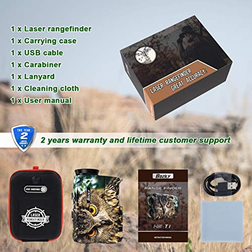 Bozily-Telemetro-de-Caza-Golf-1500-Yardas-Telemetro-de-Tiro-con-Arco-de-con-Escaneo-angulo-y-Distancia-de-Linea-Recta-Recargable-Laser-RangeFinder-con-Aumento-de-6-Aumentos-para-Caza-Disparo