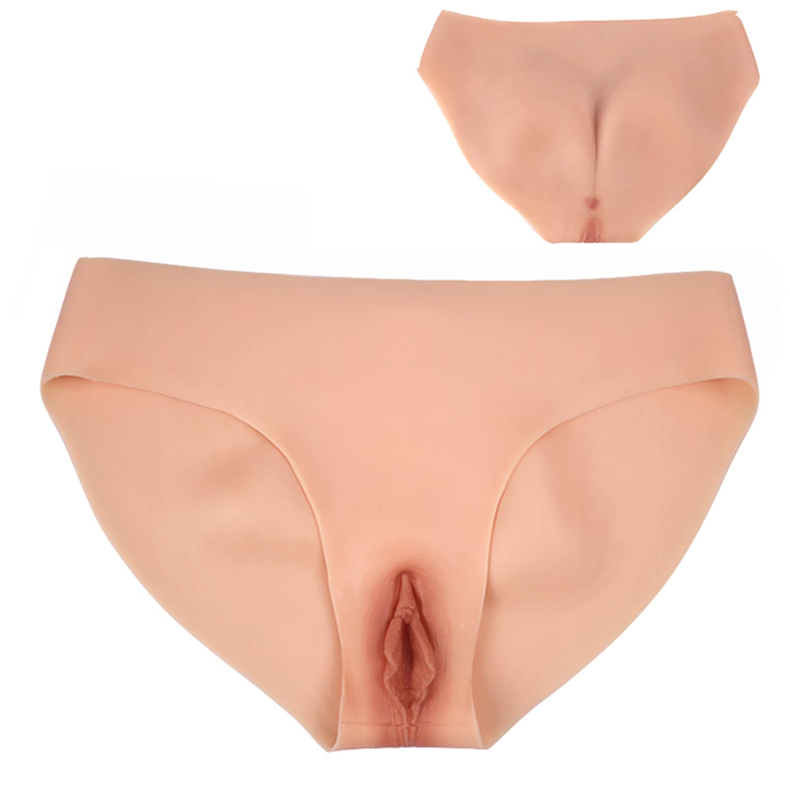 XSWL Crossdresser Vagina Höschen Silikon Hiding Gaff Boxer Briefs Männer Tanga mit weiblicher Tube Panty Unterwäsche für Transgender