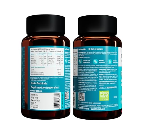 Image of hk vitals 100% Magnesium Glycinate (1880mg) 120 Tablets | For Better Sleep Quality & Muscle Recovery with Fish Oil (60 Capsules)