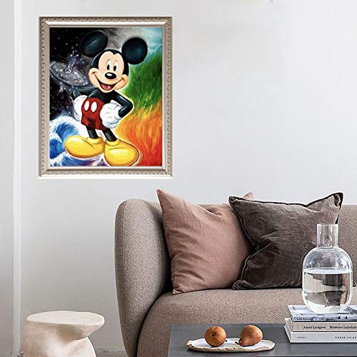 Diamond Painting Kits for Adult Kids,DIY 5D Round Crystal Full Drill Cross Stitch Handicraft, for Home Wall Decorative Arts Crafts, Full Drill (Mouse) - Thumbnail 2