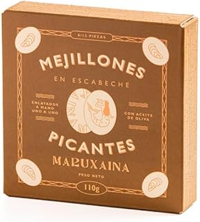 Maruxaina. Mussels in Spicy Escabeche with Spanish Olive Oil. 8/12 pieces. 110g (3.88oz).