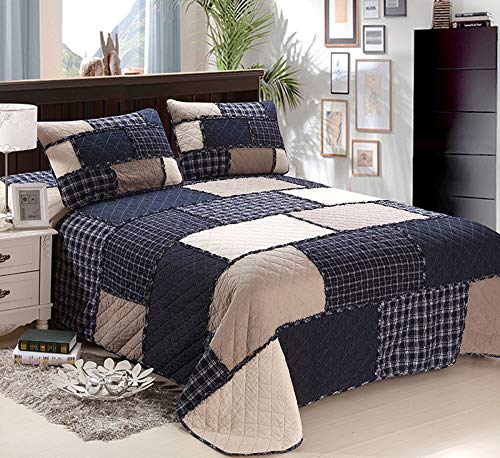 Colcha Cama 150 Bouti Edredon Colchas Algodon Acolchado Patchwork Edredones Manta Y 2 Funda De Almohada,P-230x250cm