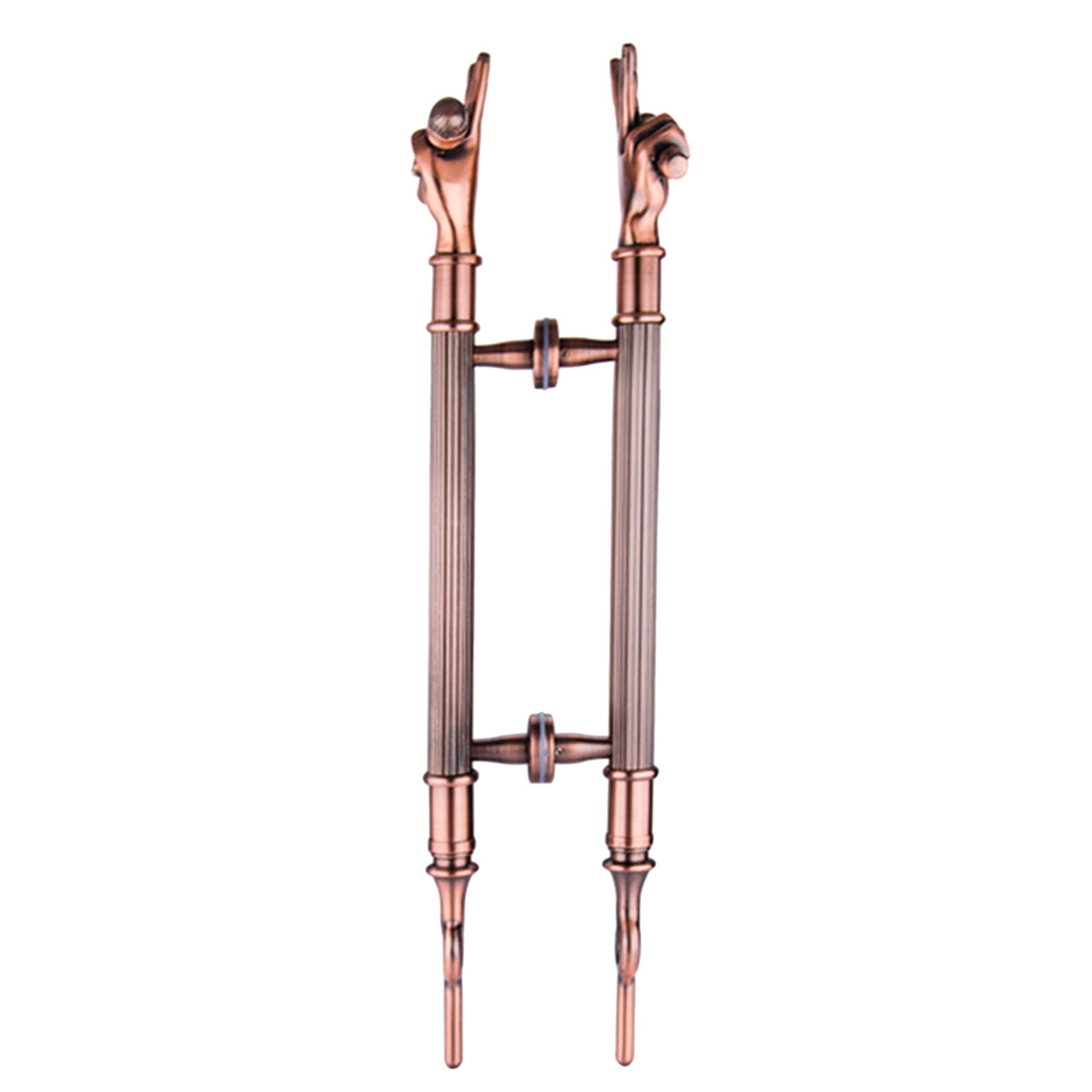 Red Bronze Stainless Steel Two Sides Glass Shed Door Pull Brushed Handles,Bar Barn Door Large Entry Door Handle 31In/47In/59In, Wood Door Handle With Fittings(,150Cm/59In)