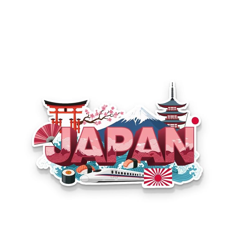 Image of Japan Fridge Magnet, Glossy Finish, Stylish Magnet for Fridge, Wardrobe & Metal Surfaces (Japan)