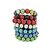 Giwotu Womens Fashion Jewelry New Mix Colors 10mm Crystal AB Clay Disco 9 Balls Bracelets Black