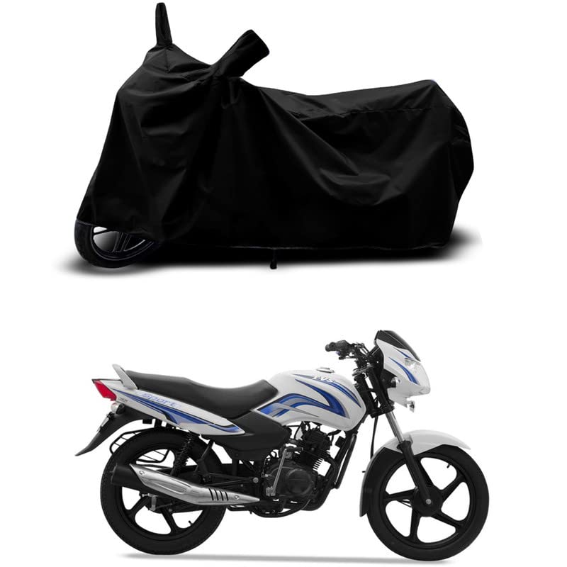 Image of 100% Scratchproof /UV-Rays /Heat Protection /Birds Dropping /Water Resistant /Dust Proof /Waterproof /Full Bike Scooty Two Wheeler Body Cover Compatible for Sport Kick Start All Varients[Black]