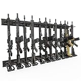 Nonkky Gun Rack Wall Mount, Adjustable Heavy Duty Steel Gun Rack for Wall, Indoor Gun Racks 4/6/8/12 Slot Rifle Rack Stand
