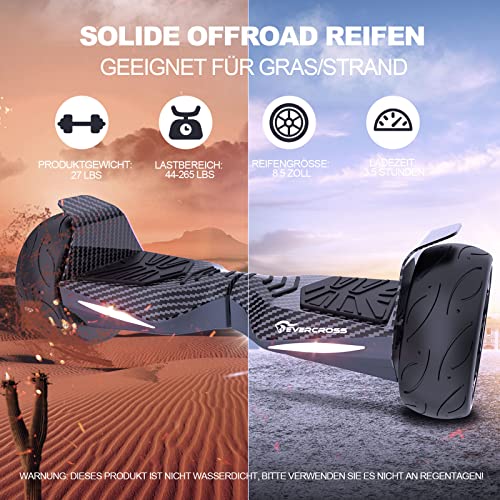 EVERCROSS Hoverboards mit Kart, 8,5″ Offroad, Farbe: Karbon - 6
